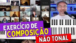 Exercício de composição ao piano.